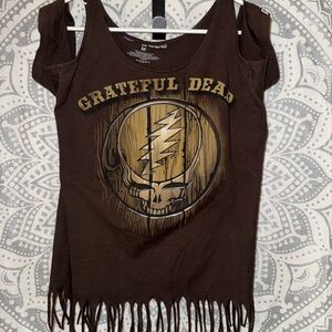 Grateful Dead Brown Fringe Tank Top One Of A Kind